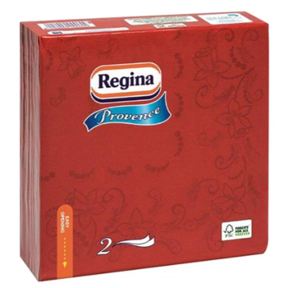 Tovaglioli Regina Provence, Rosso, 1 Confezione